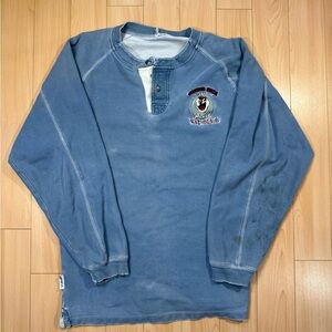 1990’s Warner brothers Blue Long Sleeve Henley Shirt